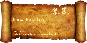 Nanu Bettina névjegykártya