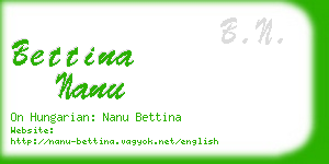 bettina nanu business card